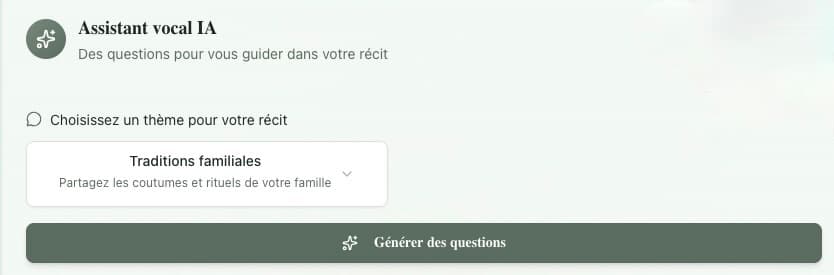 Assistant IA - Génération de questions thématiques